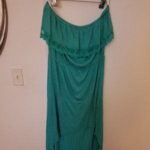 Teal high/low dress